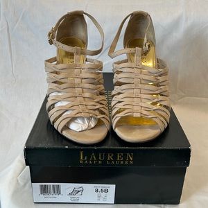 Lauren Ralph Lauren 8.5 wedge 3 inch heel in original box